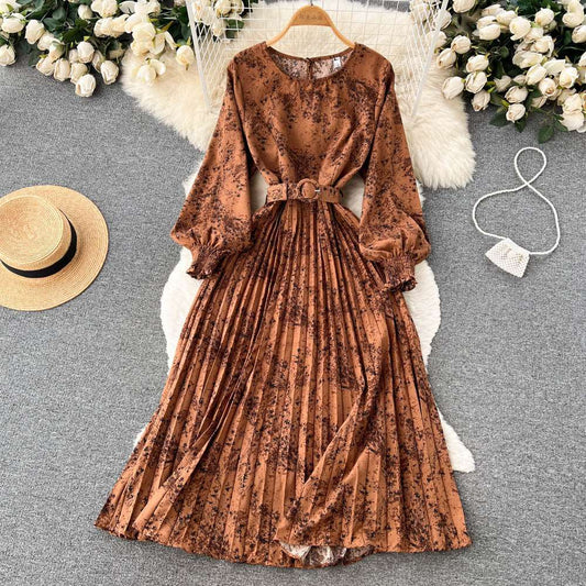 Women's Retro Pleated Dress - ChoreGirl