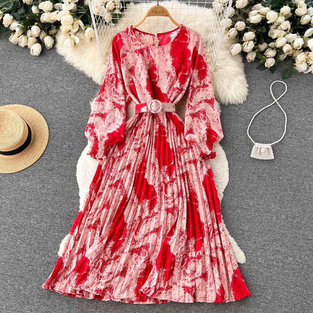 Women's Retro Pleated Dress - ChoreGirl
