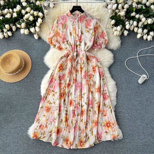 Women's Retro Vacation Style Dress - ChoreGirl