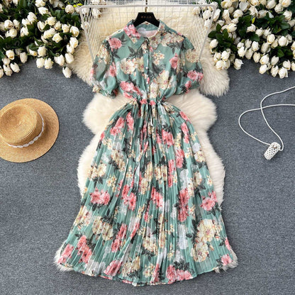 Women's Retro Vacation Style Dress - ChoreGirl