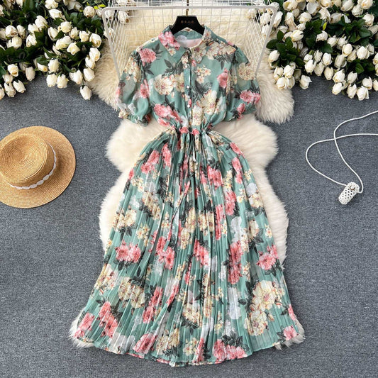 Women's Retro Vacation Style Dress - ChoreGirl
