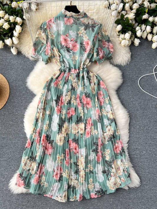 Women's Retro Vacation Style Dress - ChoreGirl