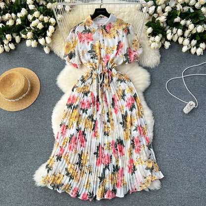 Women's Retro Vacation Style Dress - ChoreGirl