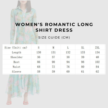 Women's Romantic Long Shirt Dress - ChoreGirl