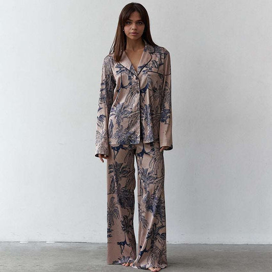 Women's Satin Two Piece Pajamas Set - ChoreGirl
