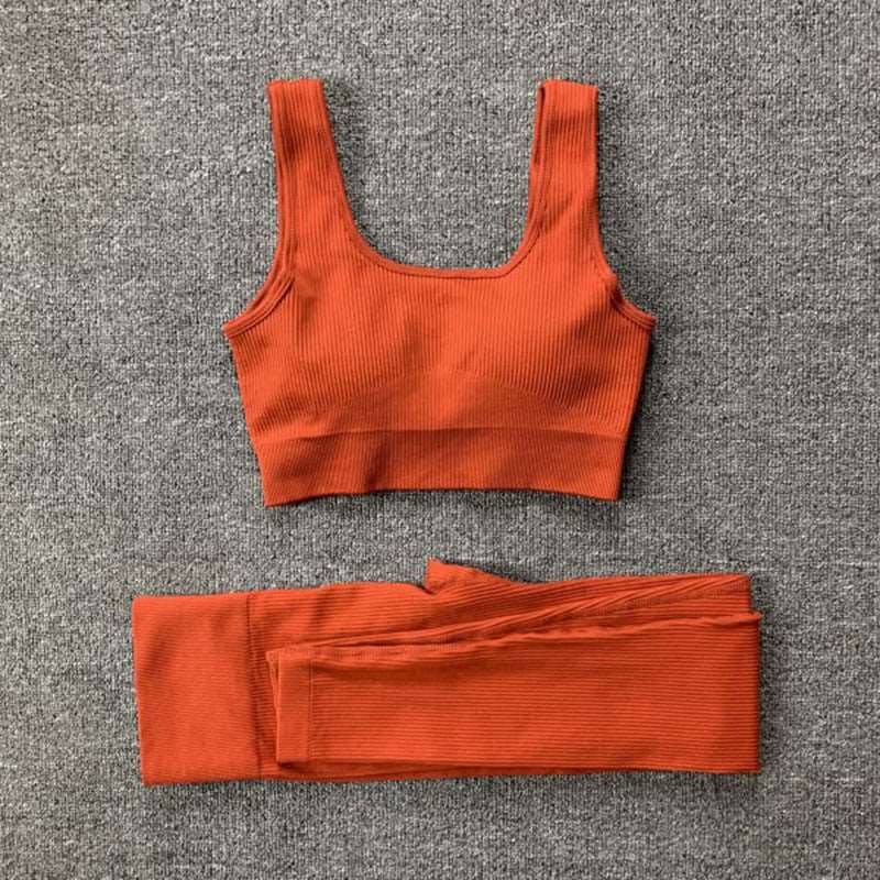 Women's Seamless Bra And Butt Lifting High Waist Leggings Sportswear Set - ChoreGirl