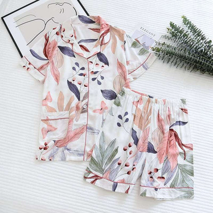 Women's Short Sleeve Shirt and Shorts Sleepwear Set - ChoreGirl