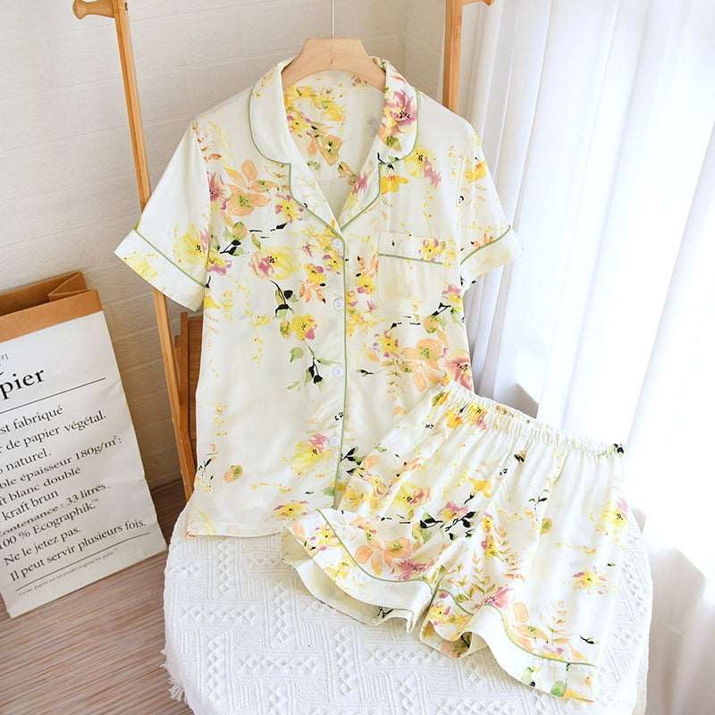 Women's Short Sleeve Shirt and Shorts Sleepwear Set - ChoreGirl