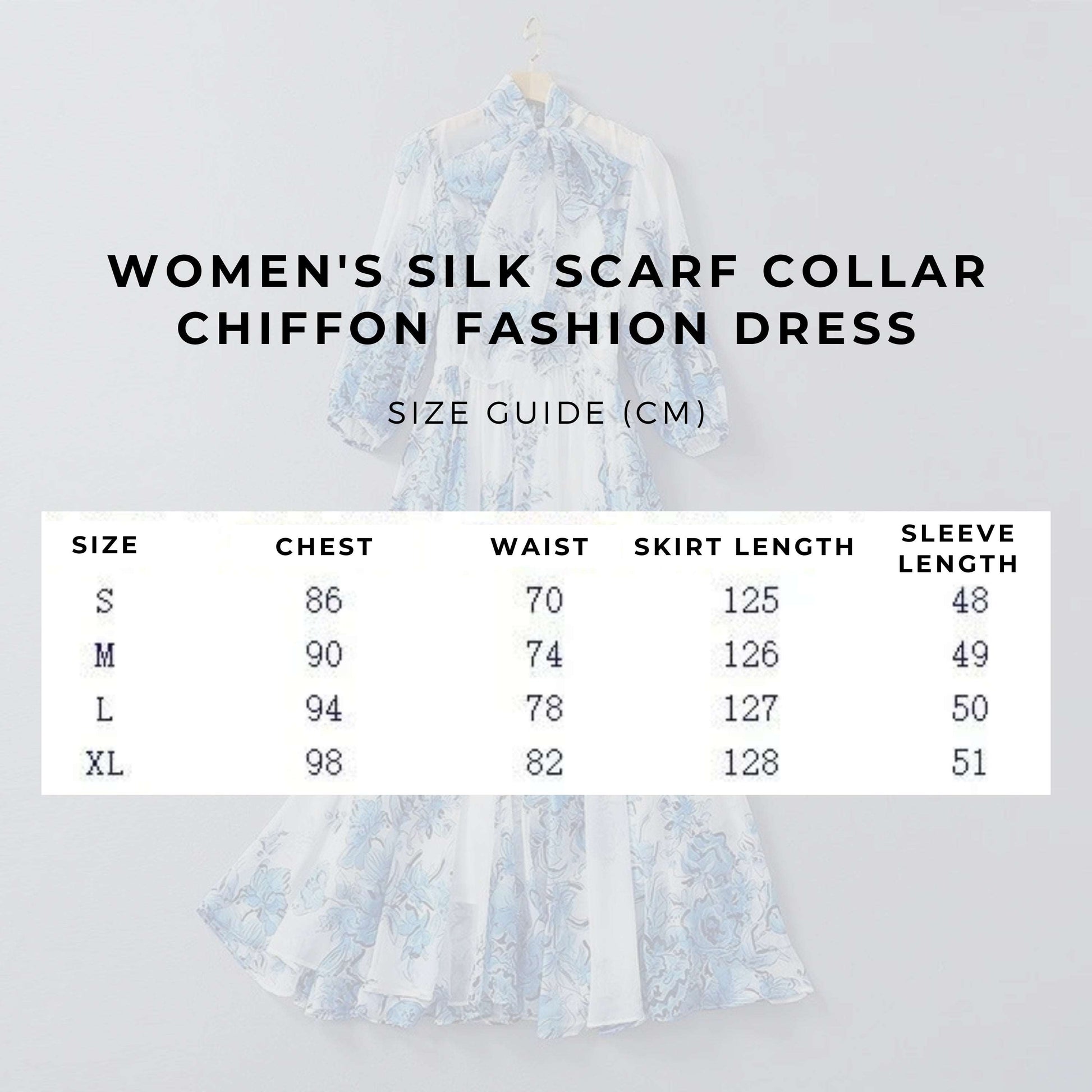 Women's Silk Scarf Collar Chiffon Fashion Dress - ChoreGirl