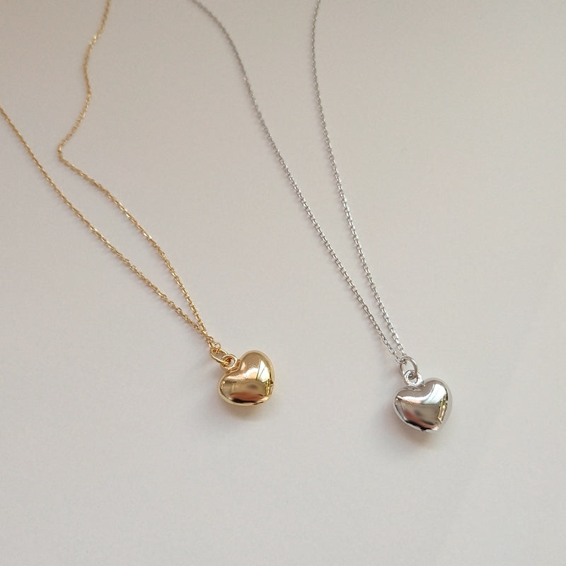Women's Simple Copper Peach Heart Necklace - ChoreGirl