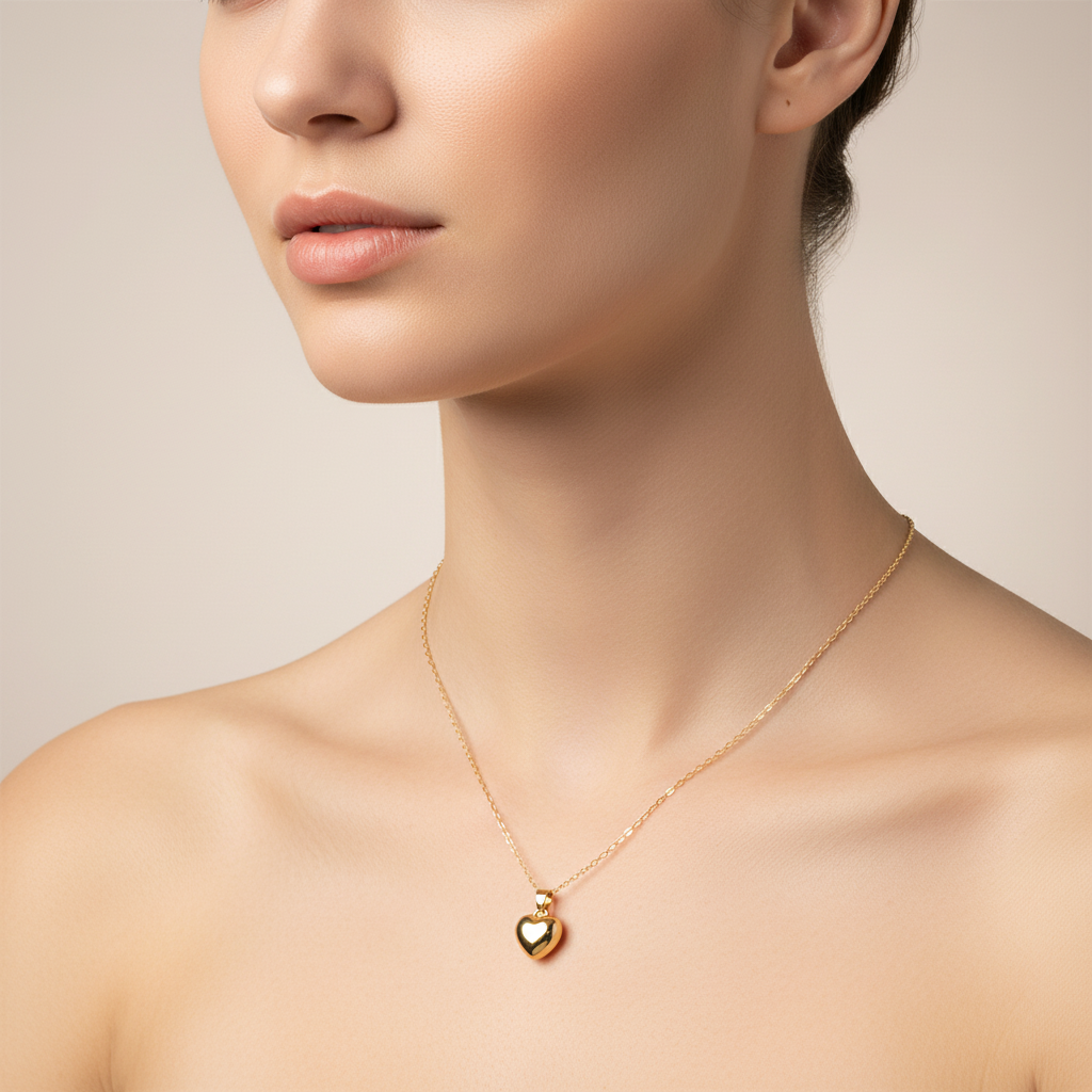 Elegante Herzkette aus Kupfer – Zartes Design