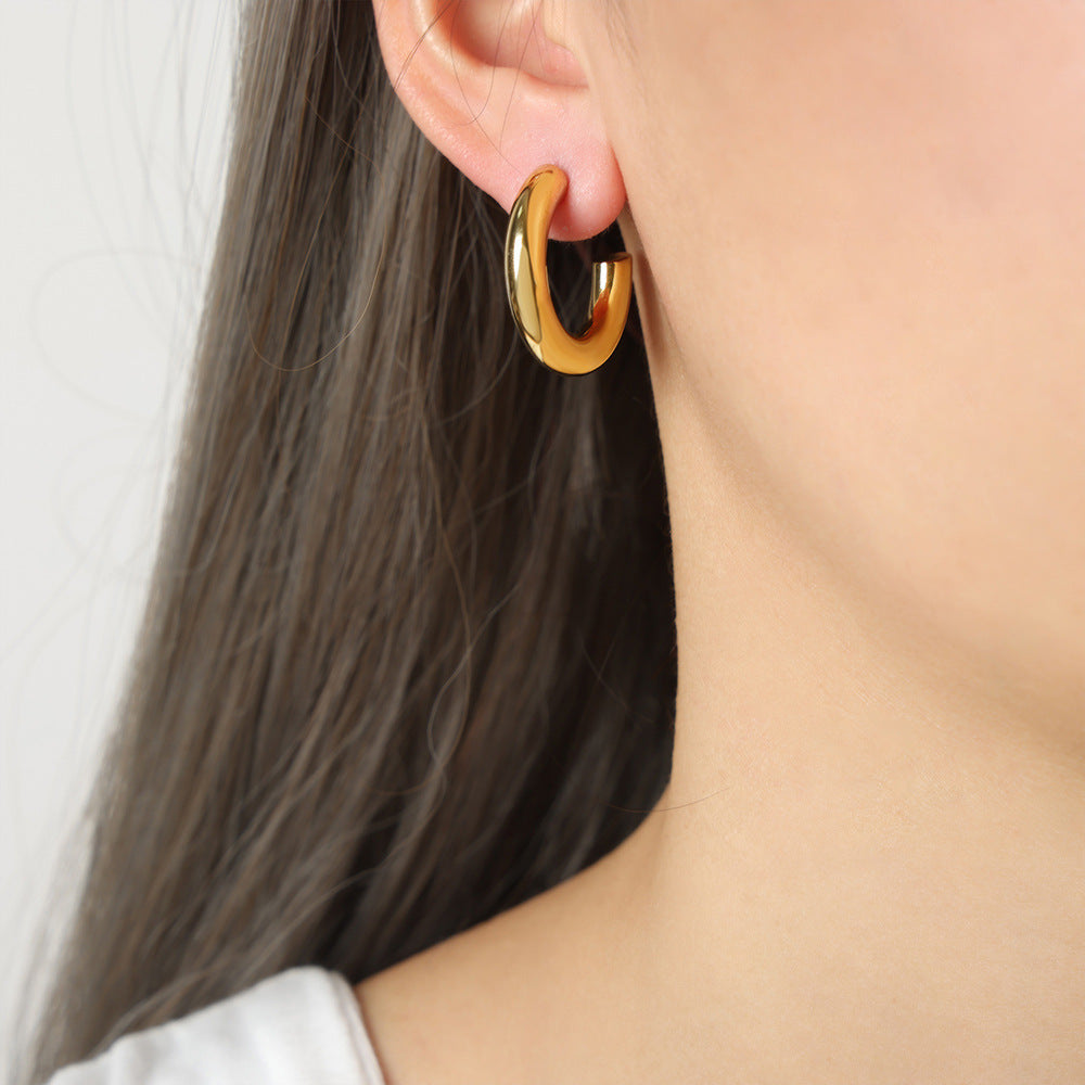 Women's Simple Fashion Hoop Earrings - ChoreGirl