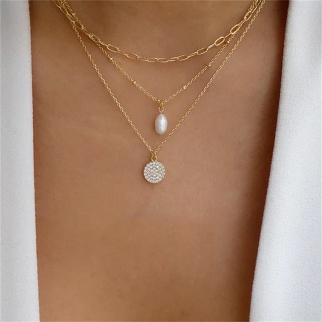 Women's Simple Metal Multi-layer Necklace - ChoreGirl