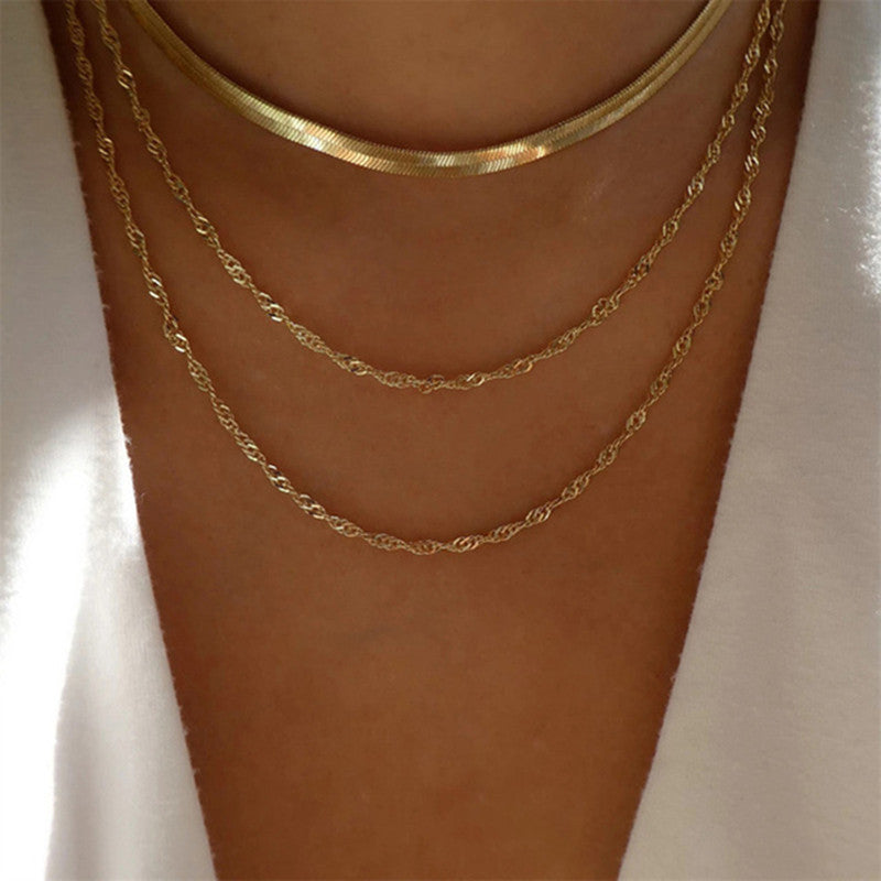 Women's Simple Metal Multi-layer Necklace - ChoreGirl