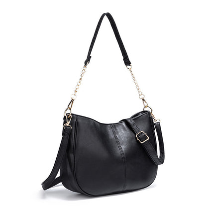 Women's Simple PU Leather Shoulder Messenger Bag - ChoreGirl
