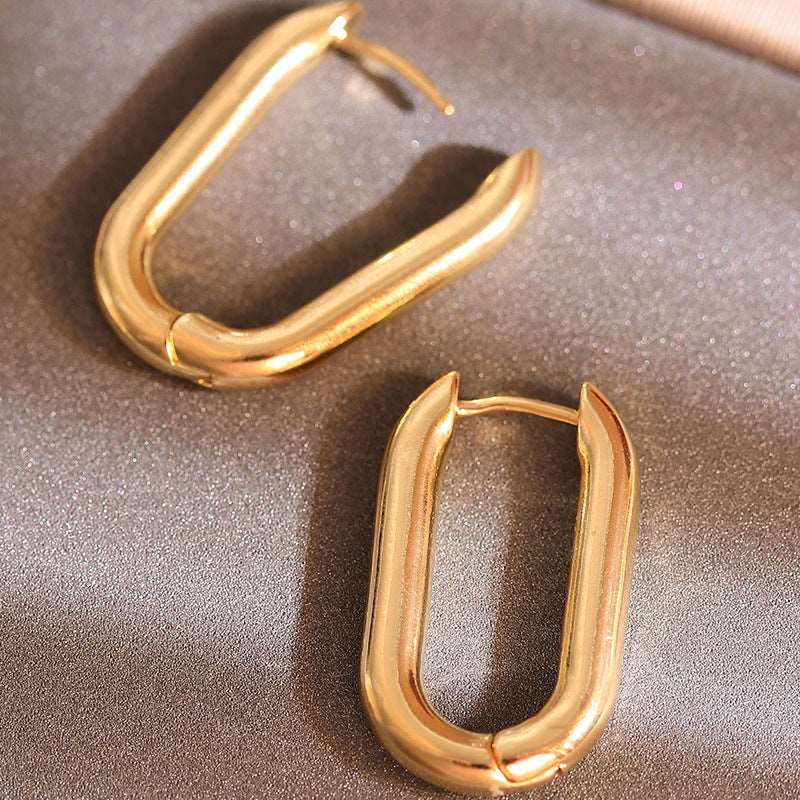 Women's Simple Rectangular Copper Earrings - ChoreGirl