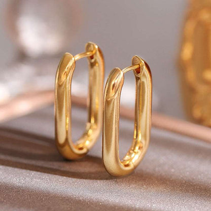 Women's Simple Rectangular Copper Earrings - ChoreGirl