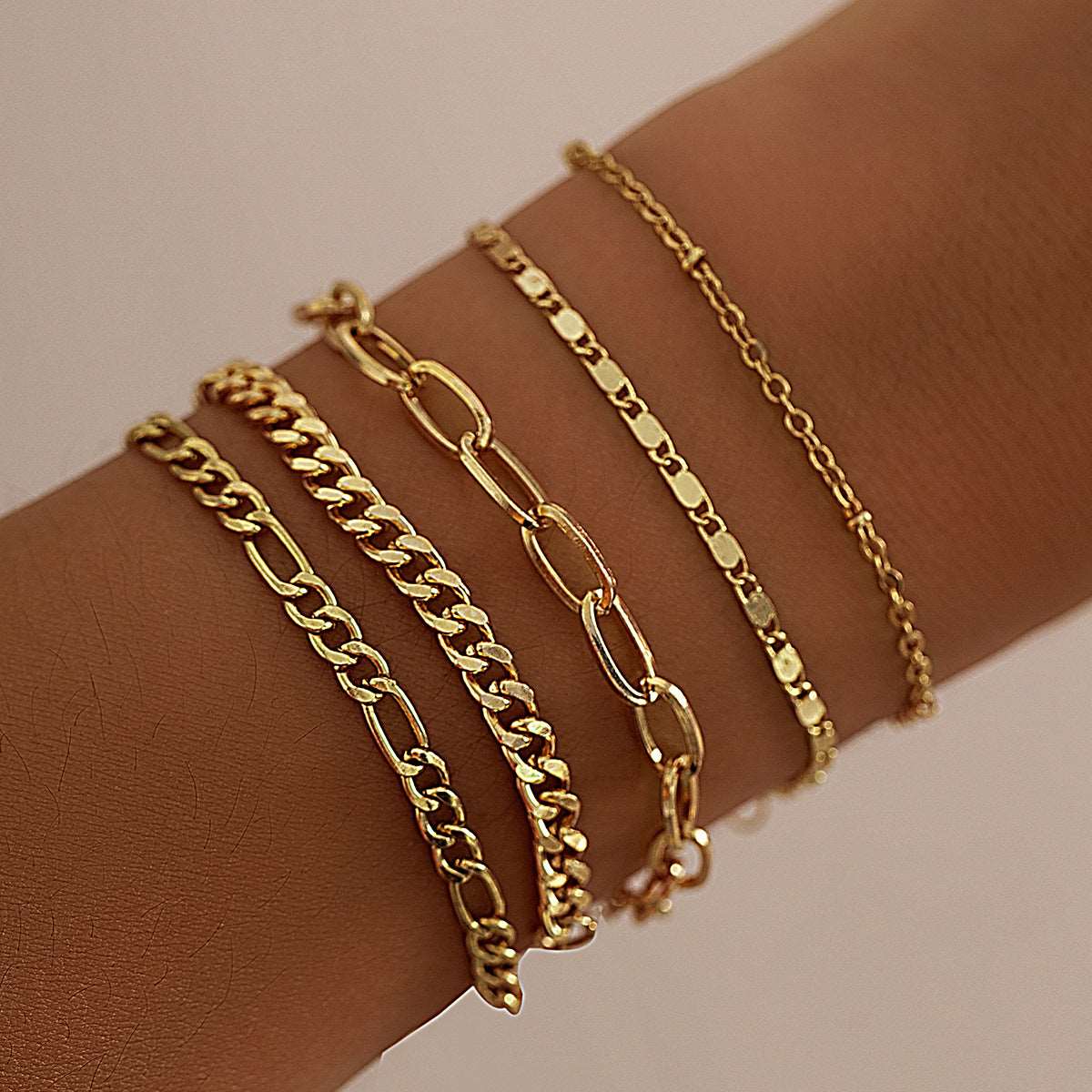 Women's Simple Twin Cross Chain Bracelet - ChoreGirl