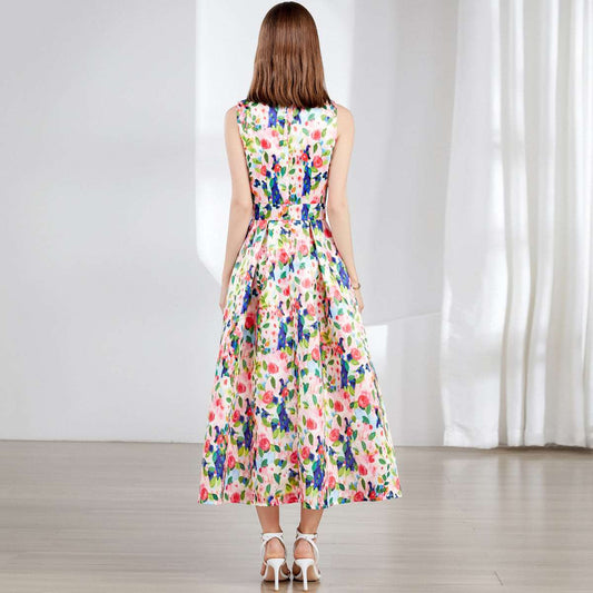 Women's Sleeveless High Waist Dress - ChoreGirl