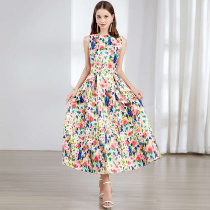 Women's Sleeveless High Waist Dress - ChoreGirl