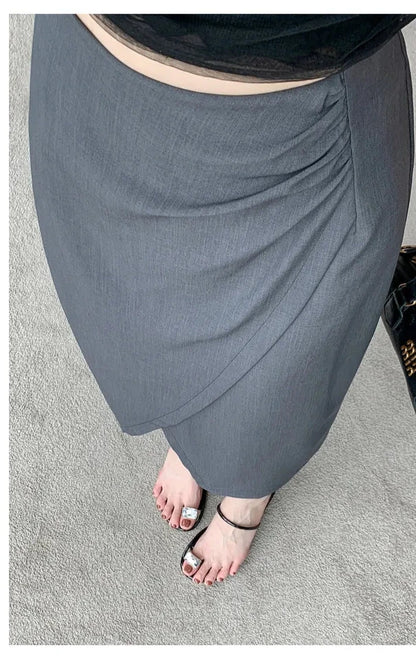 Women's Slim Fit High Waist Suit Skirt - ChoreGirl