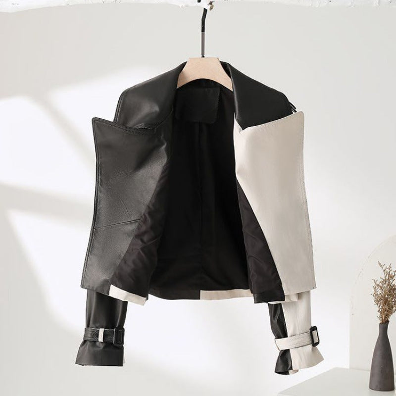 Women's Soft PU Leather Loose Biker Style Jacket - ChoreGirl