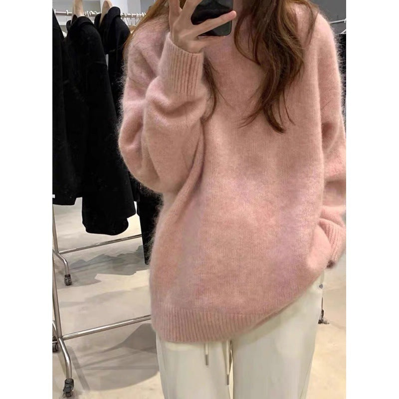 Women's Soft Round Neck Knitted Jumper - ChoreGirl