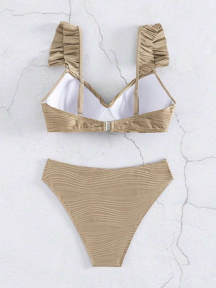 Women's Solid Color Two-piece Bikini Swimsuit - ChoreGirl