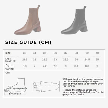 Women's Square Toe Vintage Chunky Heel Knitted Stretch Sock High Heel Ankle Boots - ChoreGirl