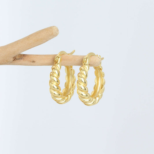 Women's Sterling Silver Twist Earrings - ChoreGirl
