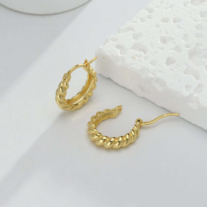 Women's Sterling Silver Twist Earrings - ChoreGirl
