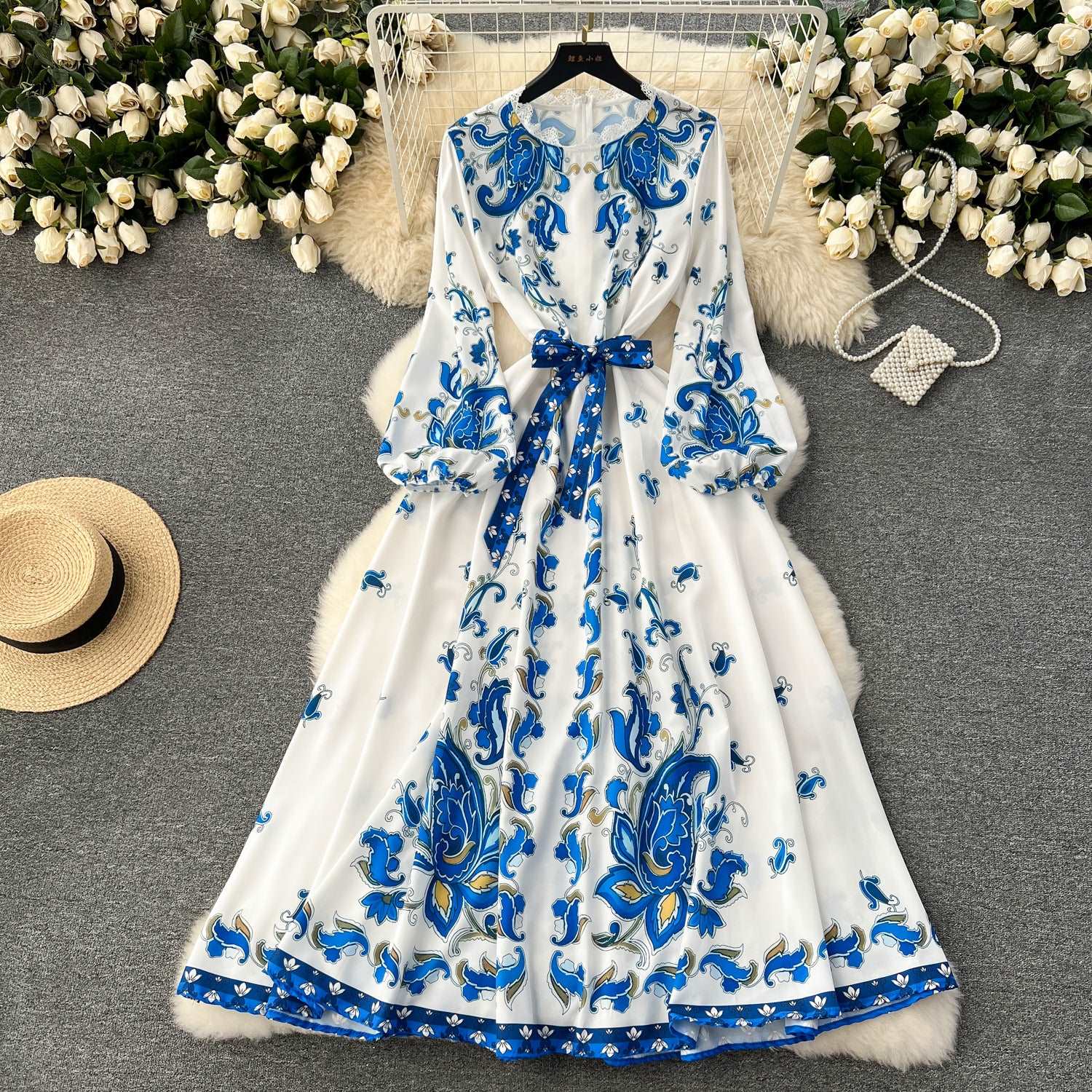 Women's Sweet Vintage Court Style Lace Dress - ChoreGirl