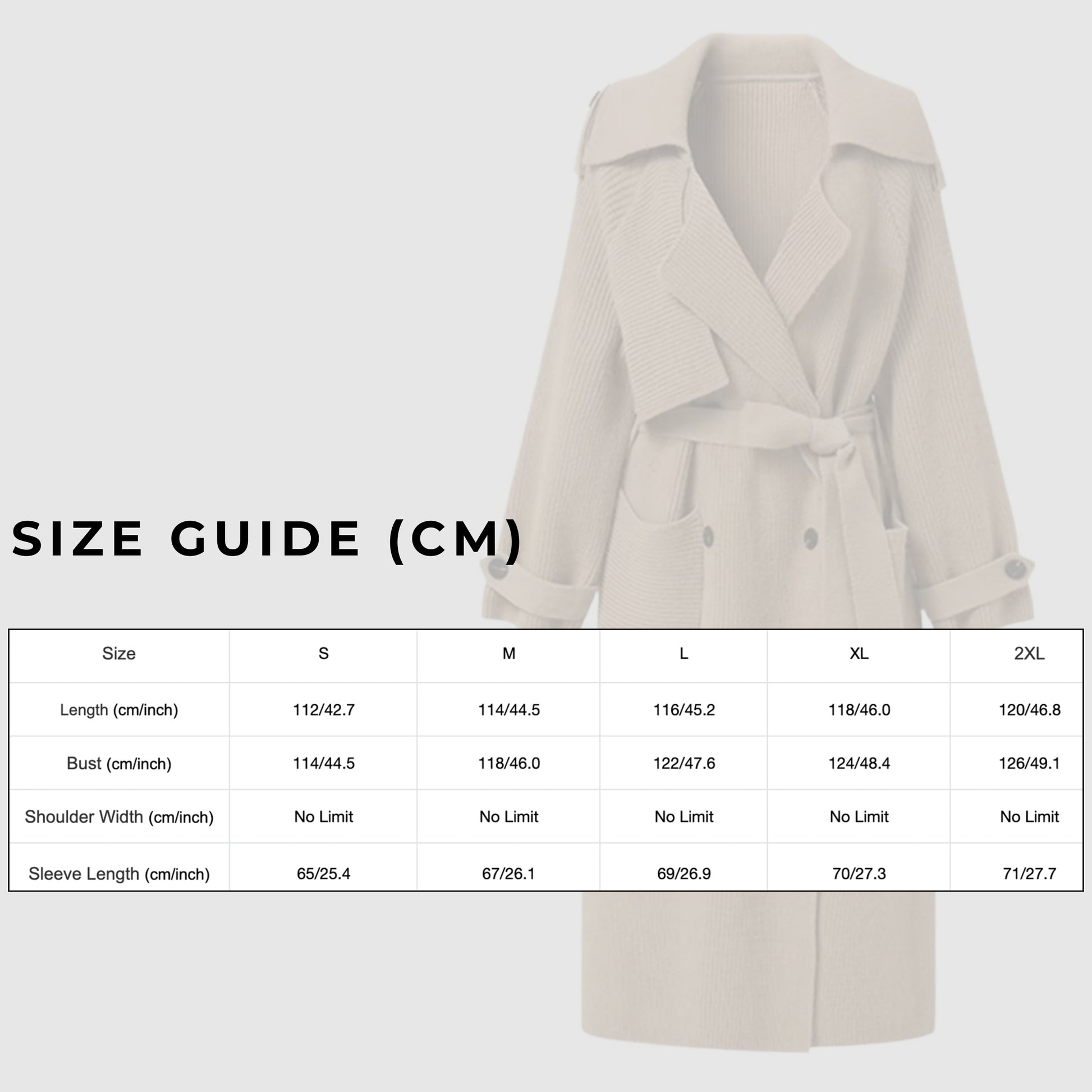 Women's Thick Loose Design Knit Long Cardigan Coat Made of Sheep Wool - ChoreGirl
