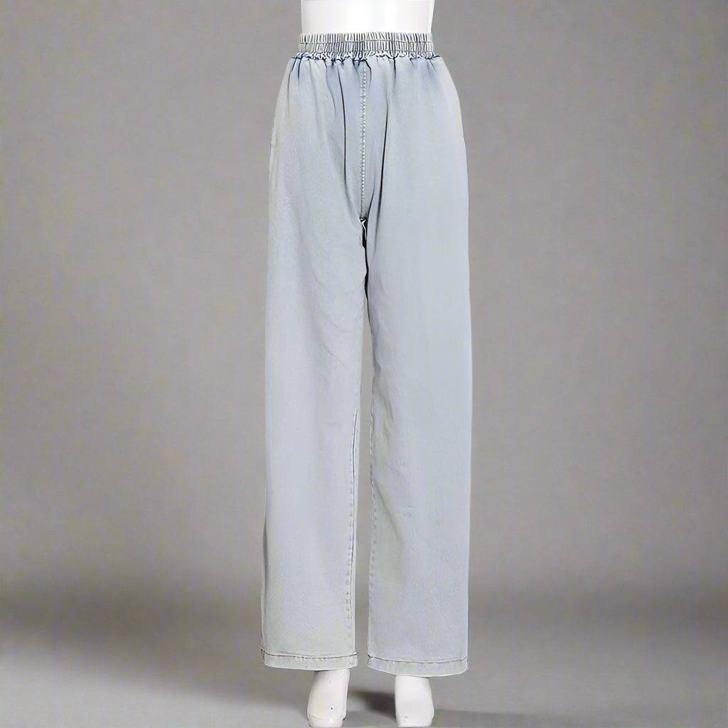 Women's Thin Cotton Denim Style 2-piece Outfit Set - ChoreGirl