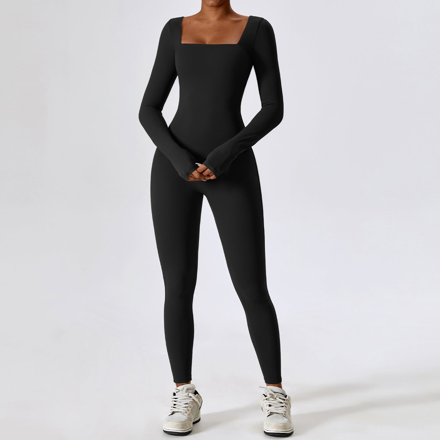 Women's Tight Long Sleeve Yoga Fitness Bodysuit - ChoreGirl