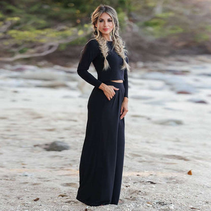 Women's Top and Pants Two-piece Outfit Set - ChoreGirl