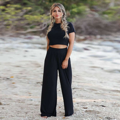 Women's Top and Pants Two-piece Outfit Set - ChoreGirl