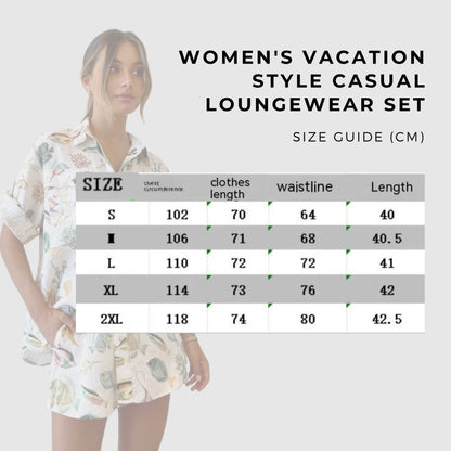 Women's Vacation Style Casual Loungewear Set - ChoreGirl