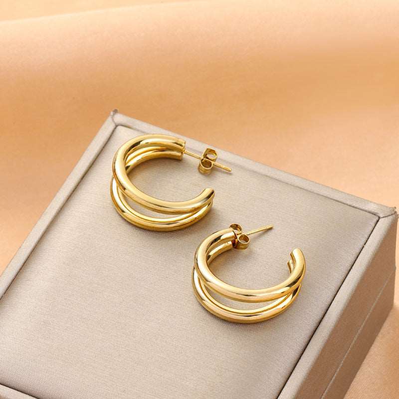 Women's Various Styles Titanium Steel Earrings - ChoreGirl