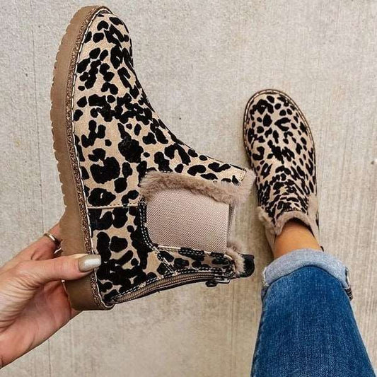 Women's Warm Suede Flat Boots - ChoreGirl