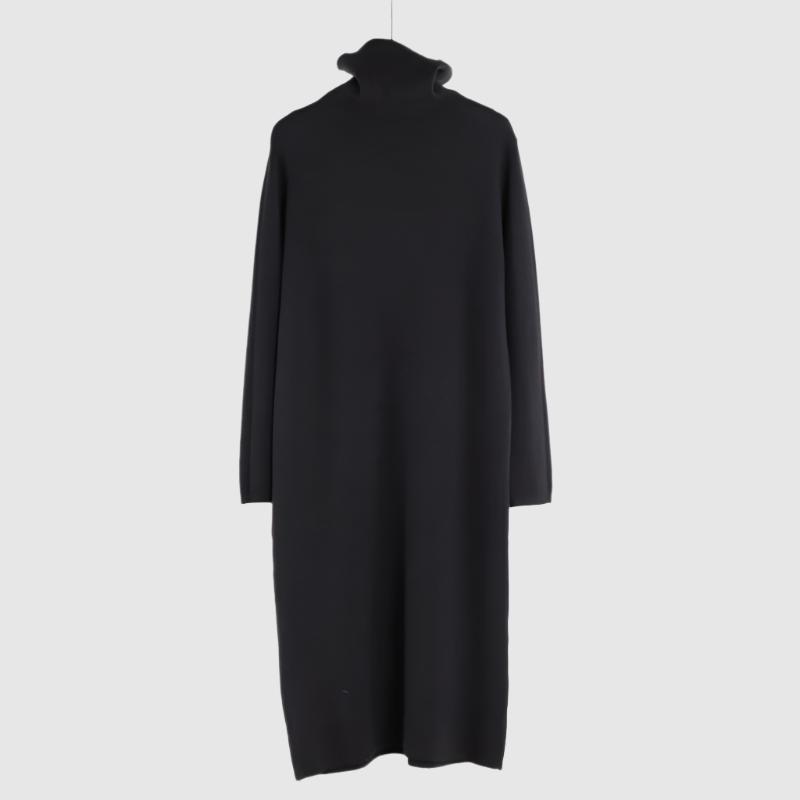 Women's Warm Turtleneck Mid-length Over-knee Sweater Dress - ChoreGirl