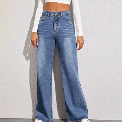 Women's Loose High Waist Wide Leg Jeans - ChoreGirl