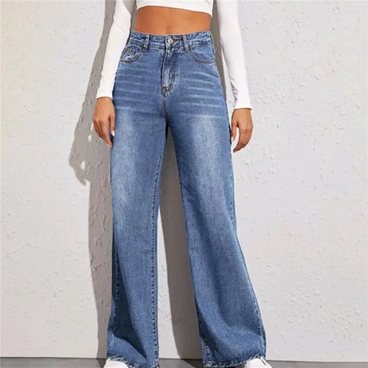 Women's Loose High Waist Wide Leg Jeans - ChoreGirl