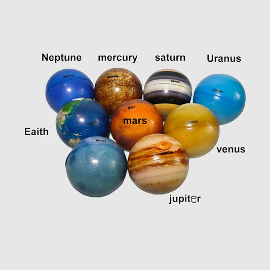 Sponge Foam Soft Eight Planets Bouncy Toy Balls - ChoreGirl