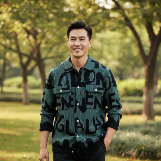 Men's Casual Retro Lapel Collar Shirt Jacket