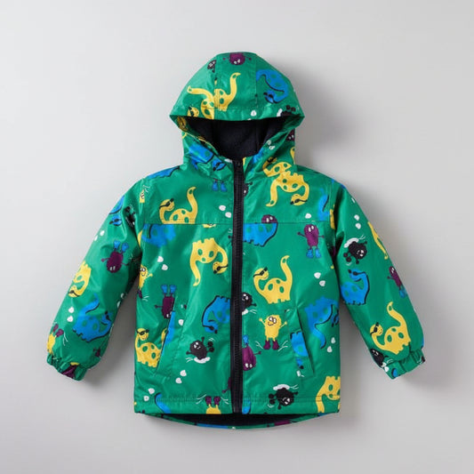 Baby Boy's Cute Dinosaur Windproof And Rainproof Hooded Jacket or Pants (NOT A SET) - ChoreGirl