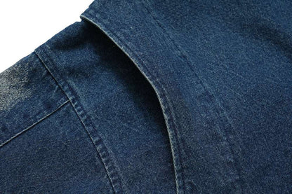 Men's Hooded Zip-up Denim Jacket - ChoreGirl