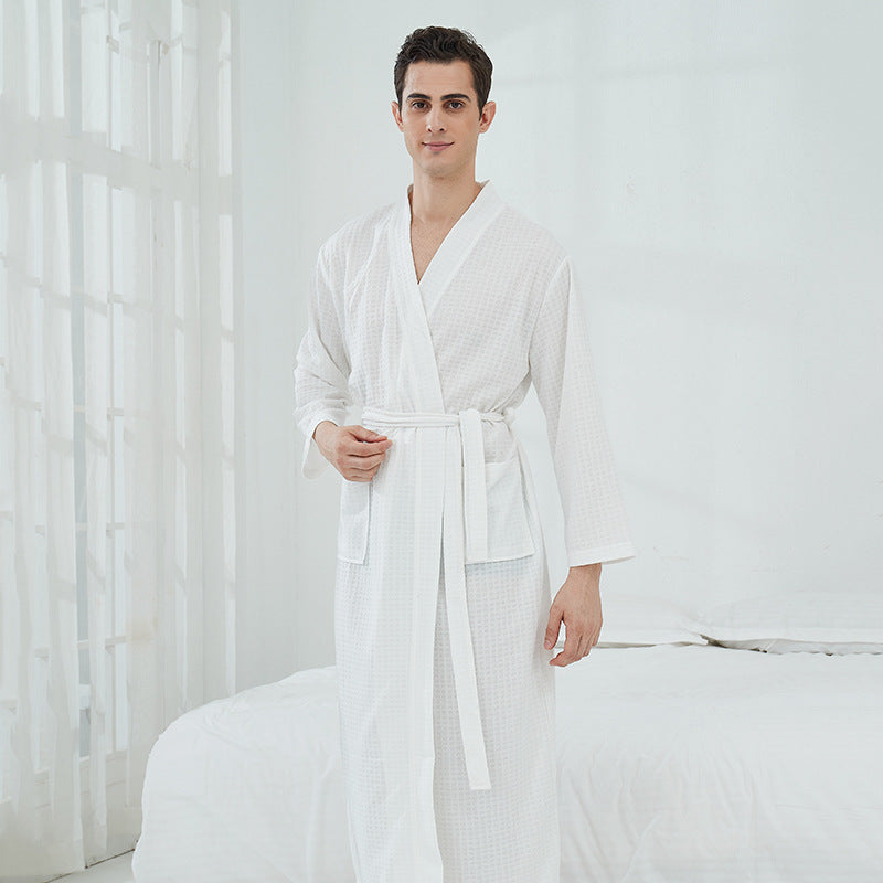 Unisex Couples Matching Mid-Sleeve Robe - ChoreGirl