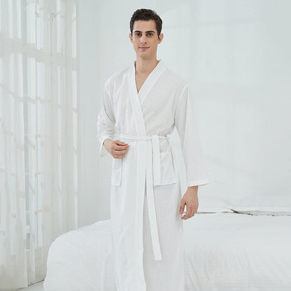 Unisex Couples Matching Mid-Sleeve Robe - ChoreGirl