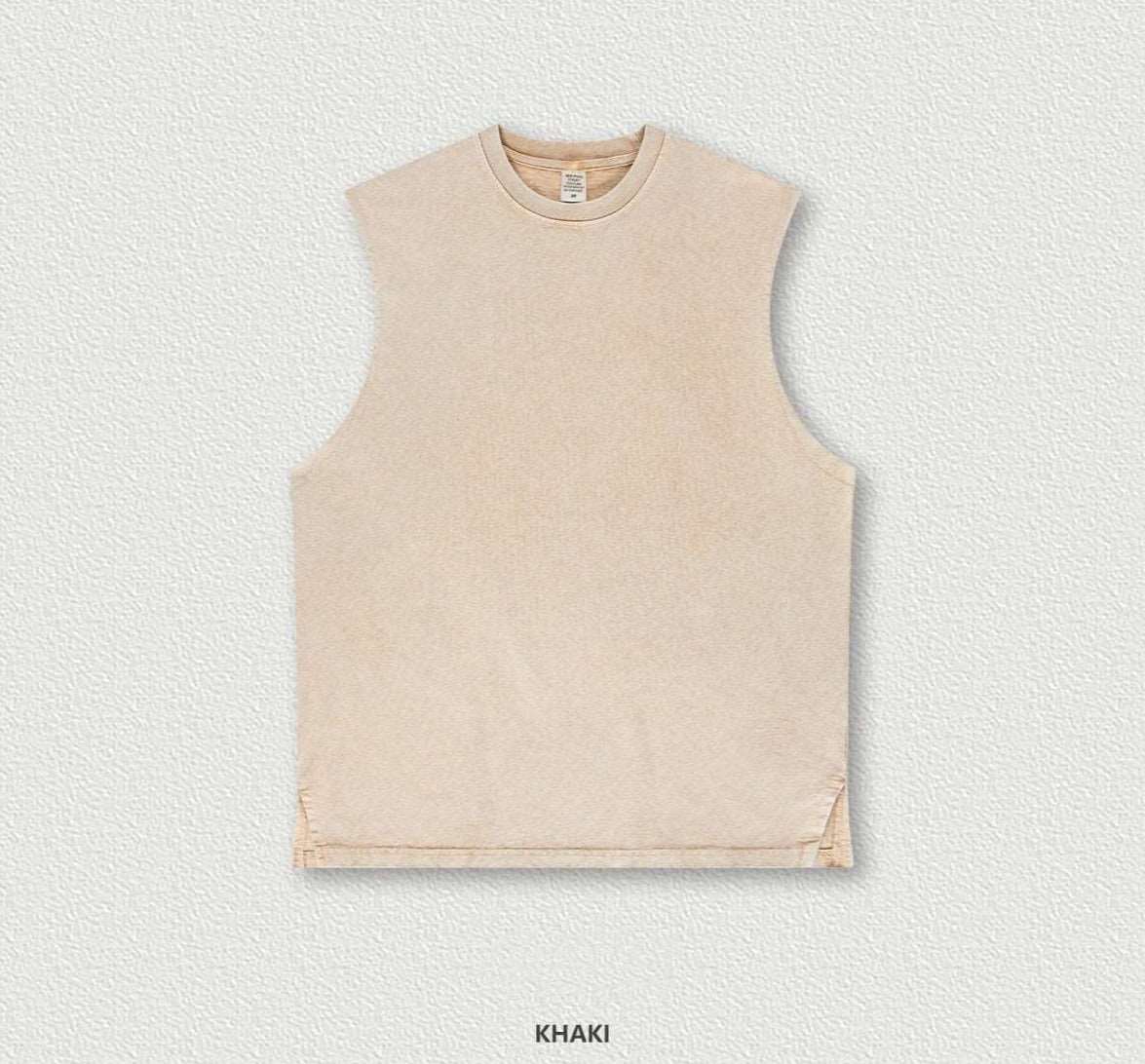 Men's Retro Washed Out Sleeveless Cotton Top - ChoreGirl
